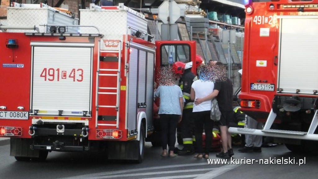 Wypadek na ul. Dworcowej w Nakle
