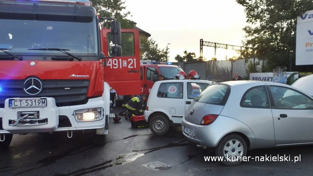 Wypadek na ul. Dworcowej w Nakle