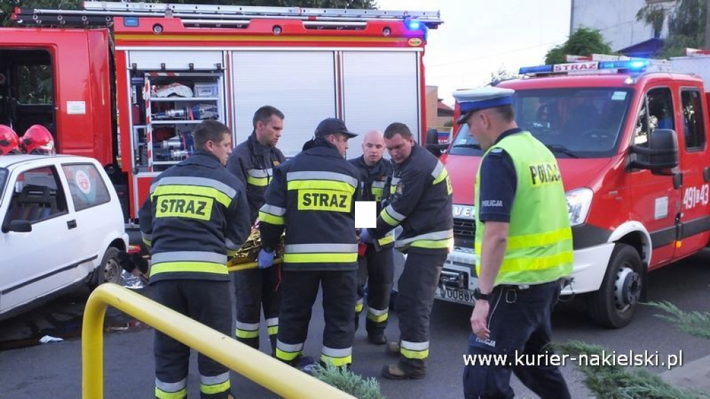 Wypadek na ul. Dworcowej w Nakle