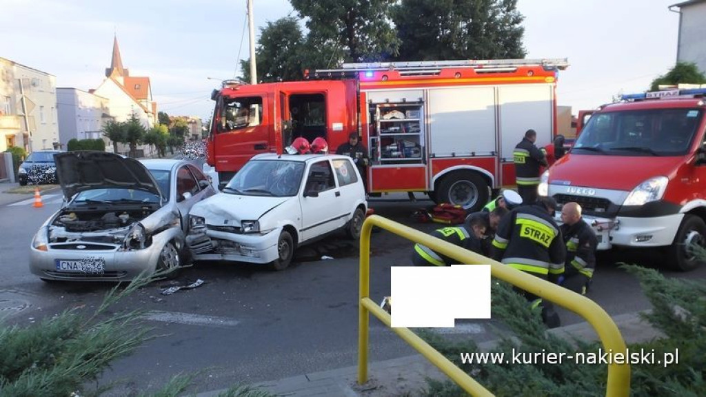 Wypadek na ul. Dworcowej w Nakle