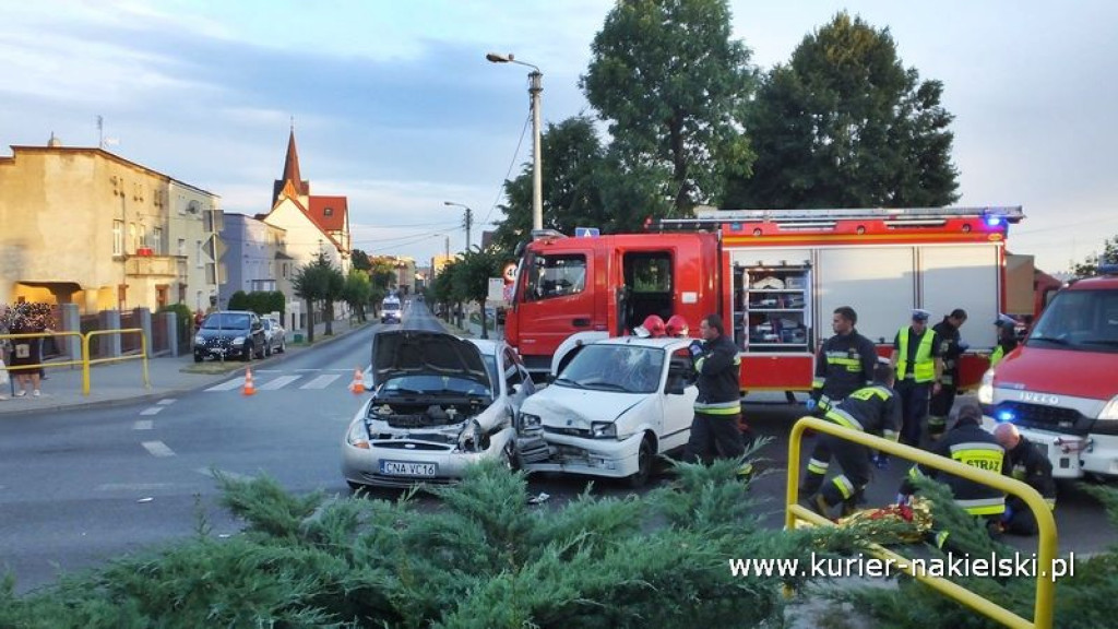 Wypadek na ul. Dworcowej w Nakle