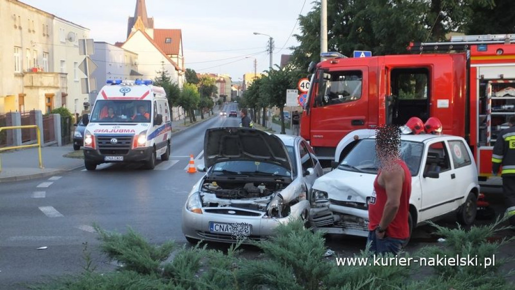 Wypadek na ul. Dworcowej w Nakle