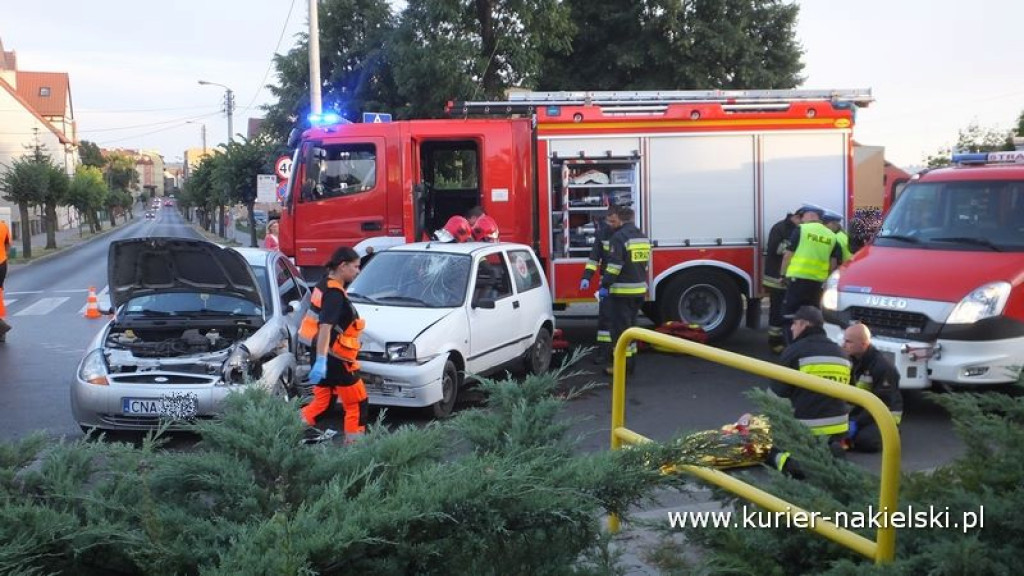Wypadek na ul. Dworcowej w Nakle
