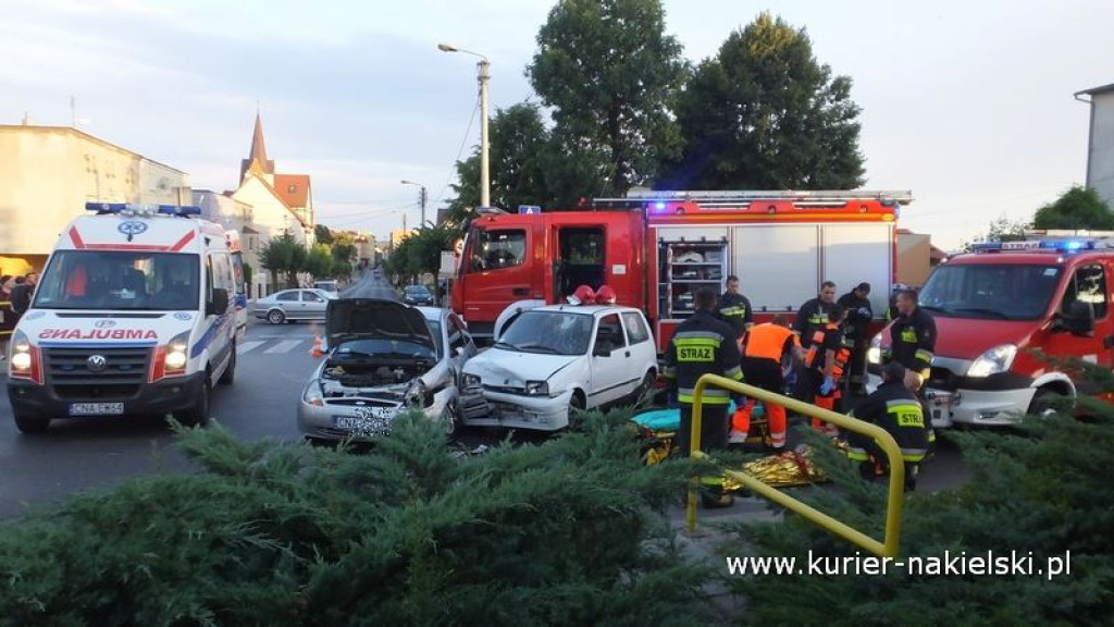 Wypadek na ul. Dworcowej w Nakle
