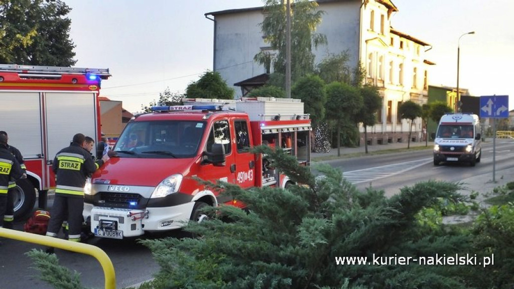 Wypadek na ul. Dworcowej w Nakle