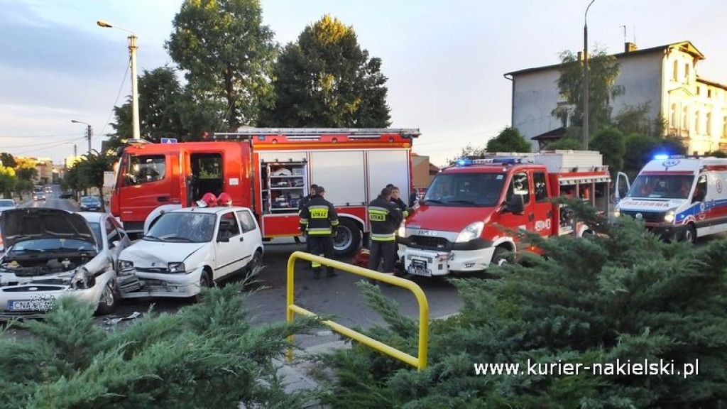 Wypadek na ul. Dworcowej w Nakle