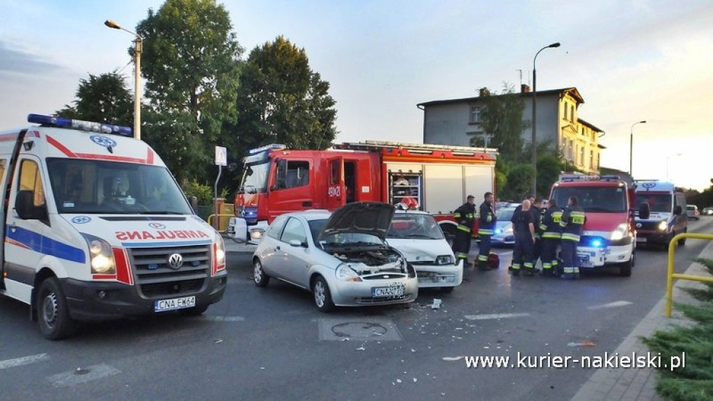 Wypadek na ul. Dworcowej w Nakle