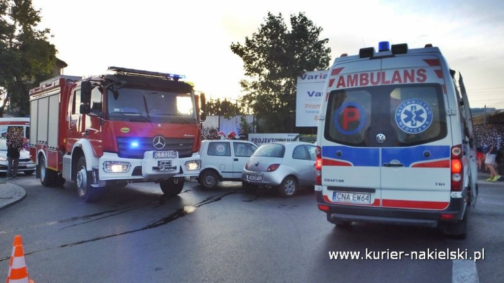 Wypadek na ul. Dworcowej w Nakle
