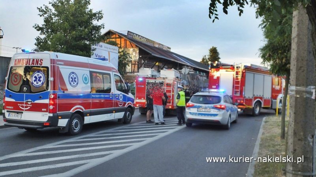 Wypadek na ul. Dworcowej w Nakle