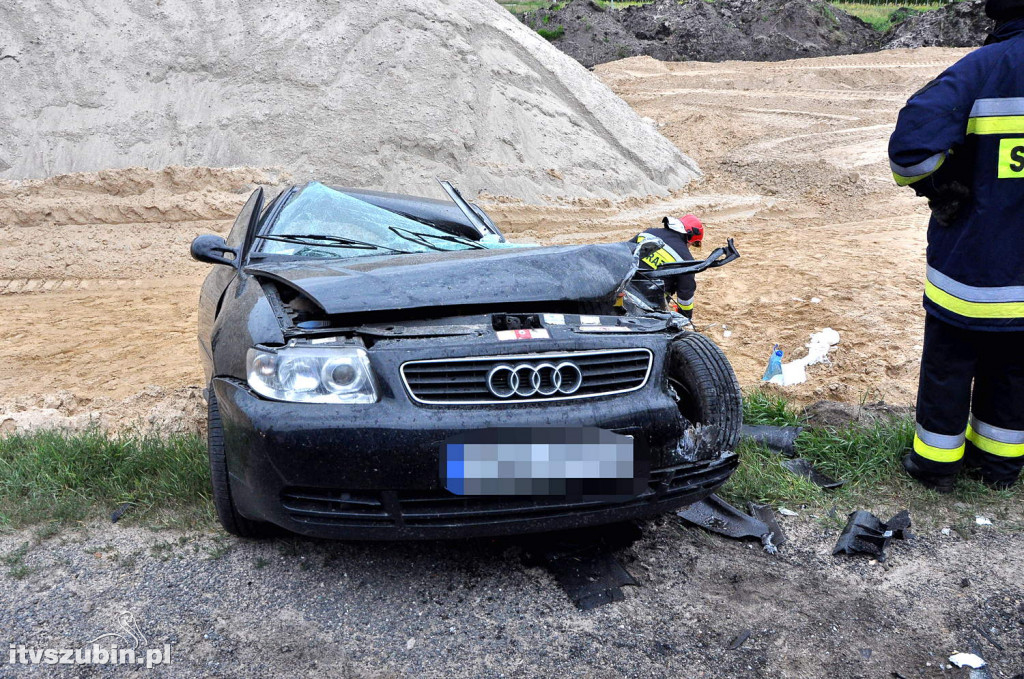 Kolizja osobówki z dostawczakiem w Szkocji