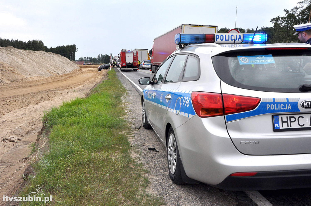 Kolizja osobówki z dostawczakiem w Szkocji