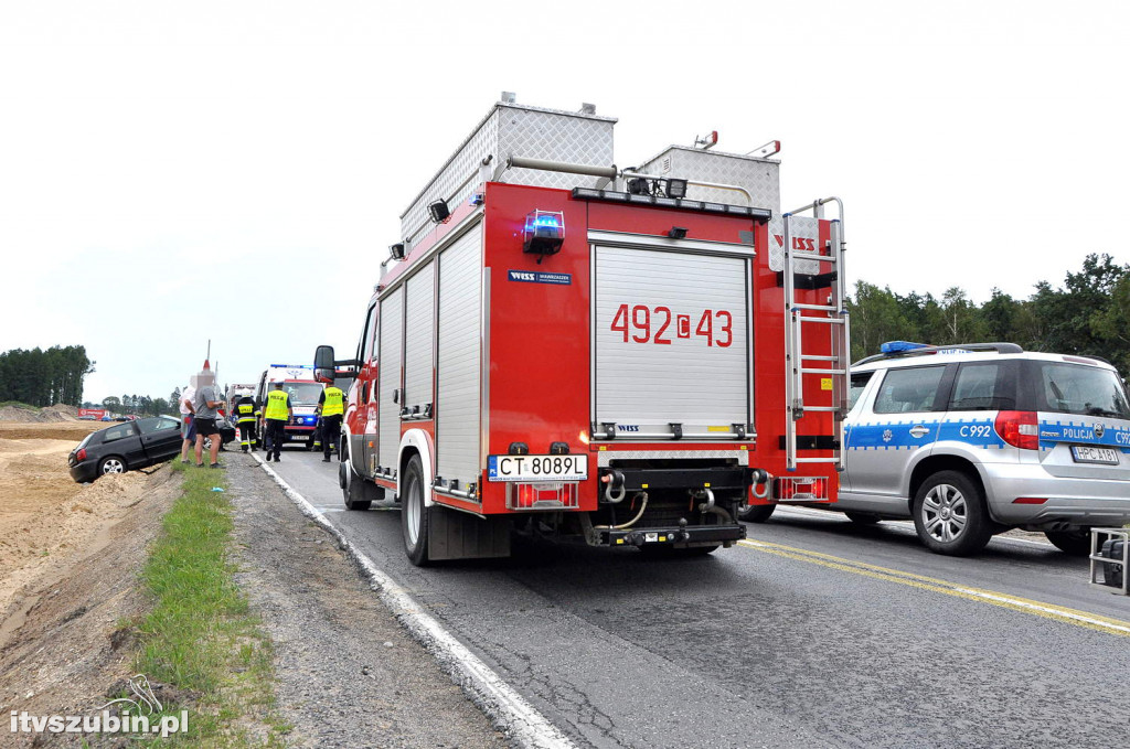 Kolizja osobówki z dostawczakiem w Szkocji