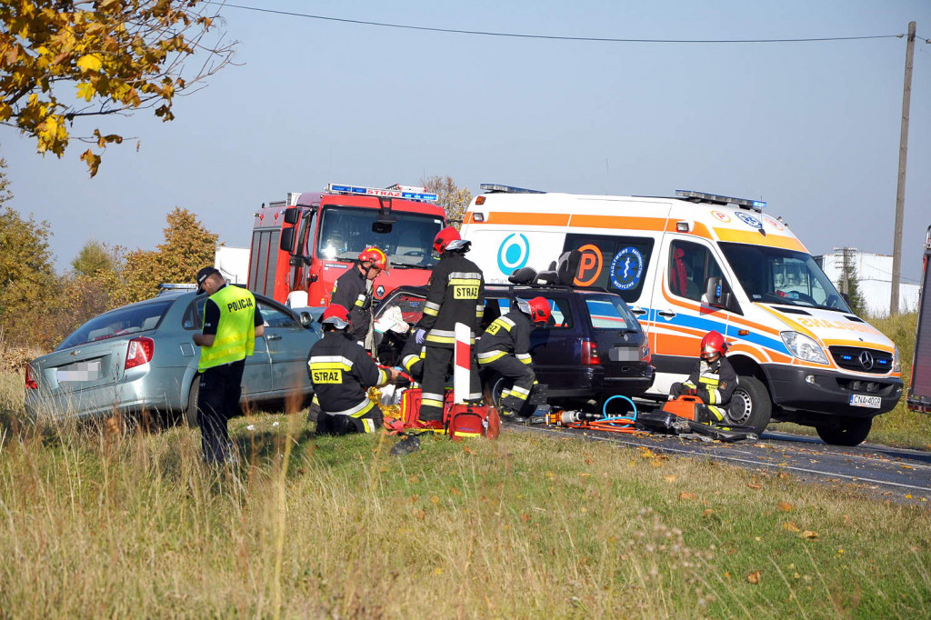 Wypadek na DK5 w Kowalewie