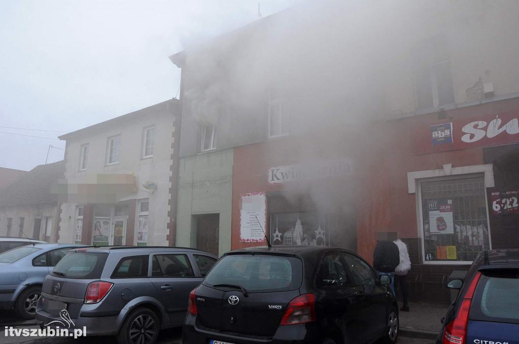 Pożar kamienicy w centrum Rynarzewa