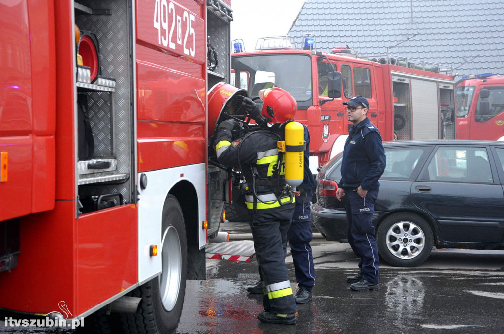 Pożar kamienicy w centrum Rynarzewa