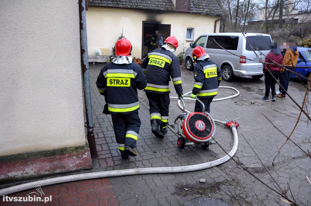 Pożar kotłowni w domu przy Kcyńskiej w Szubinie