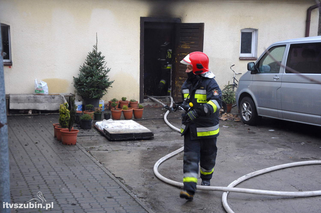 Pożar kotłowni w domu przy Kcyńskiej w Szubinie