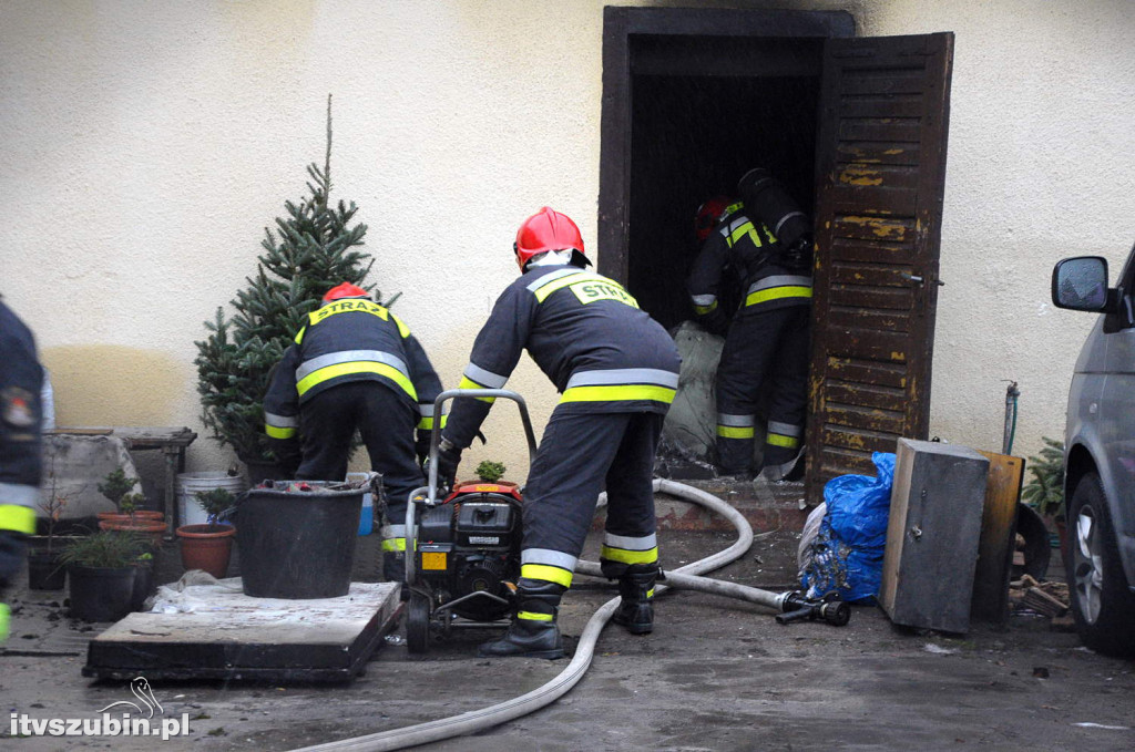Pożar kotłowni w domu przy Kcyńskiej w Szubinie
