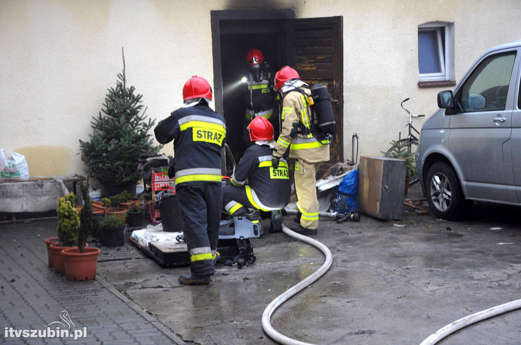 Pożar kotłowni w domu przy Kcyńskiej w Szubinie