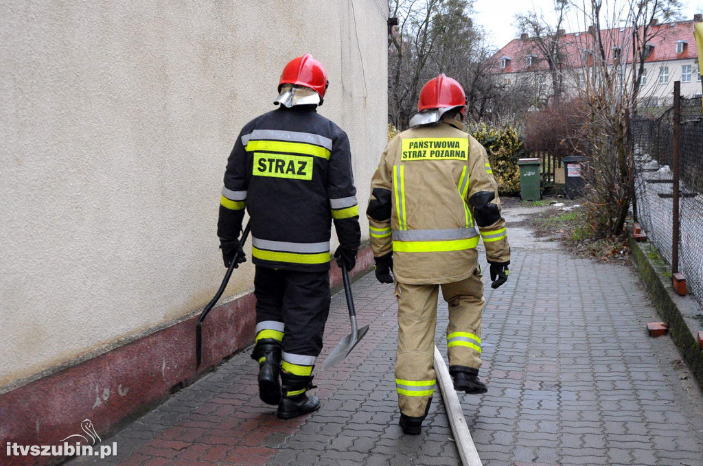 Pożar kotłowni w domu przy Kcyńskiej w Szubinie