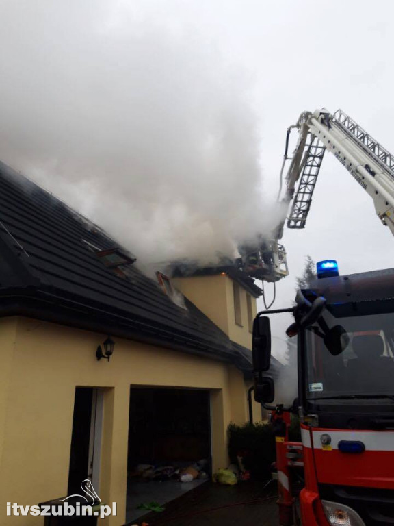 Pożar budynku mieszkalnego w Łachowie