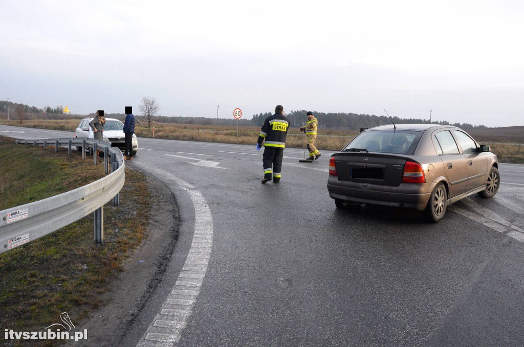 Kolizja trzech pojazdów w Szubinie