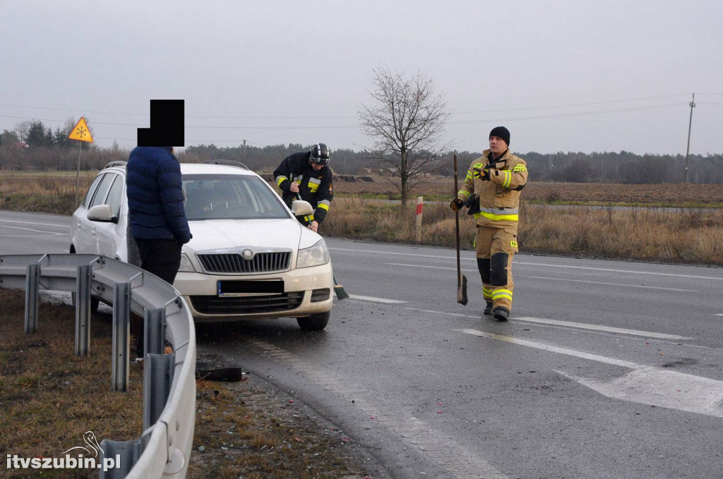 Kolizja trzech pojazdów w Szubinie