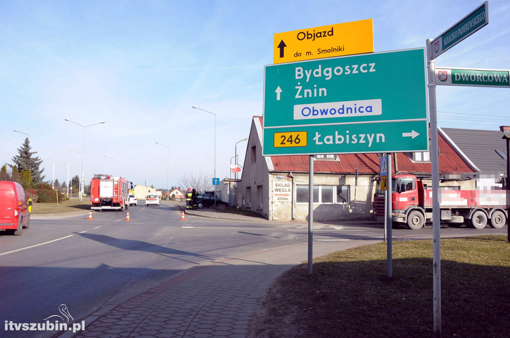 Zdarzenie drogowe w Szubinie