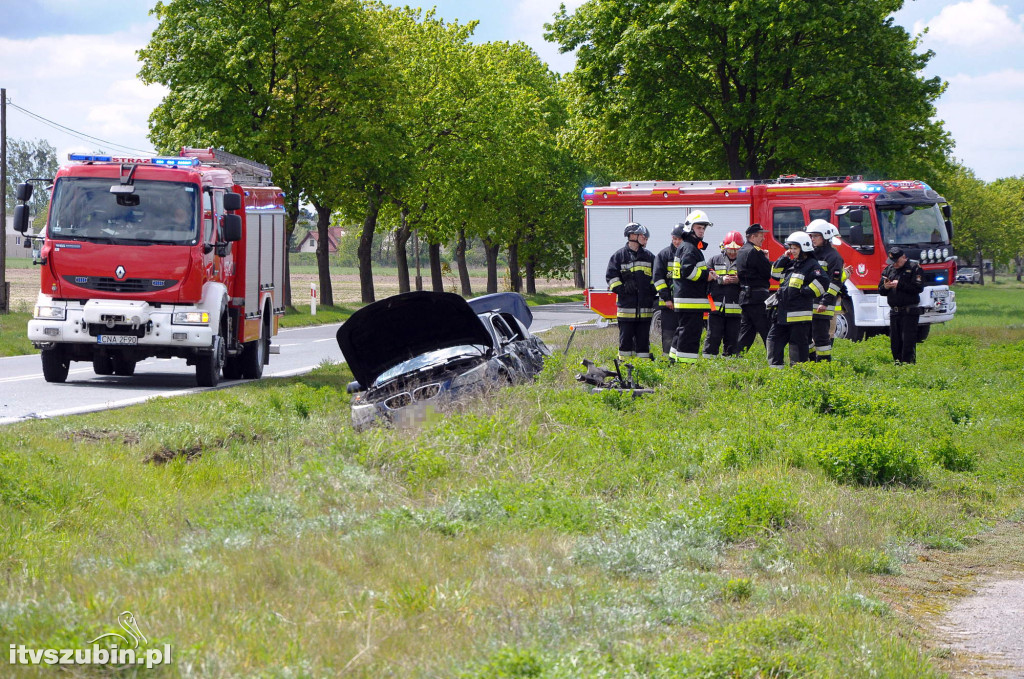 Zderzenie osobówki z cysterną w Smolnikach i pożar w Podlaski