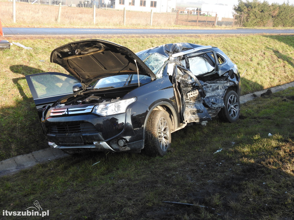  Wypadek na skrzyżowaniu ul. Staszica z DK nr 10 w Nakle