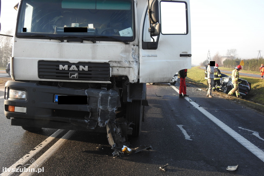  Wypadek na skrzyżowaniu ul. Staszica z DK nr 10 w Nakle