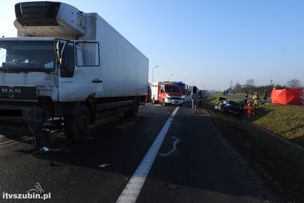  Wypadek na skrzyżowaniu ul. Staszica z DK nr 10 w Nakle