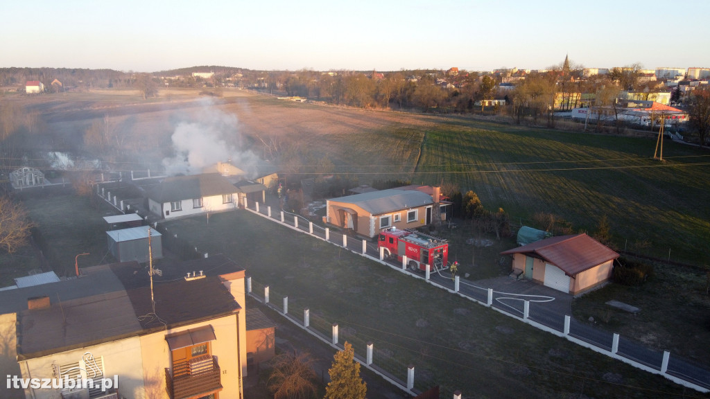 Pożar budynku mieszkalnego przy ul. Dworcowej