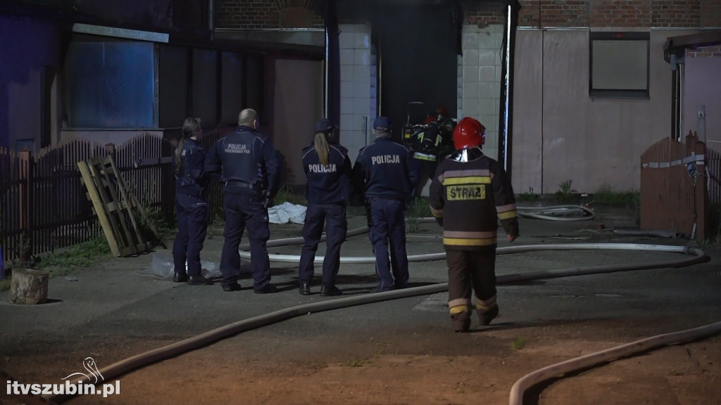 Pożar budynku po byłej rzeźni w Szubinie