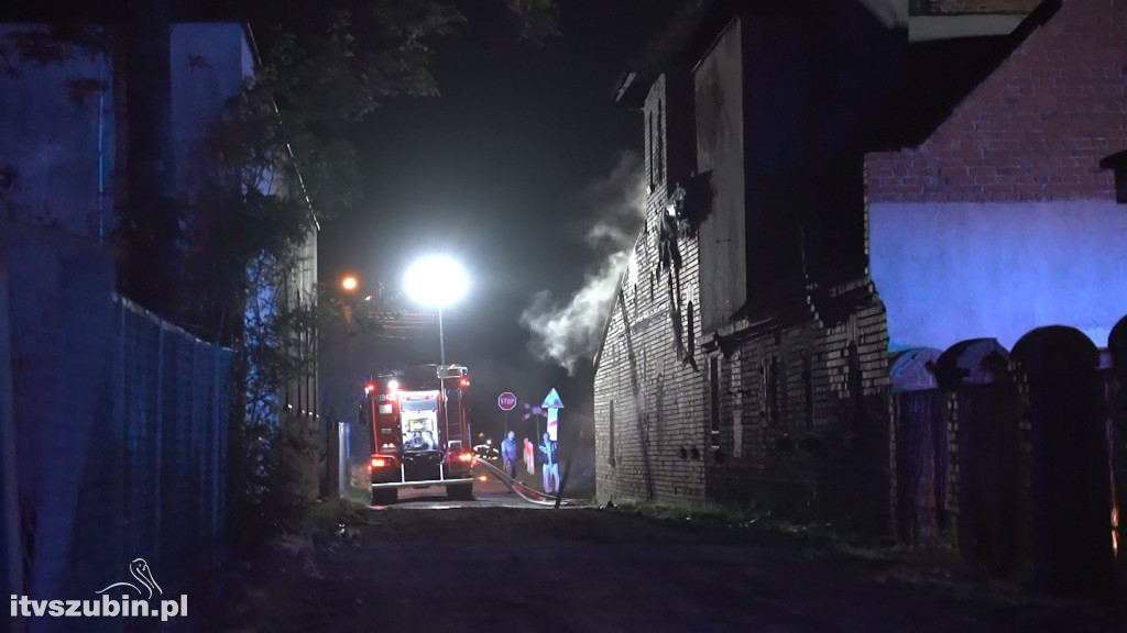 Pożar budynku po byłej rzeźni w Szubinie