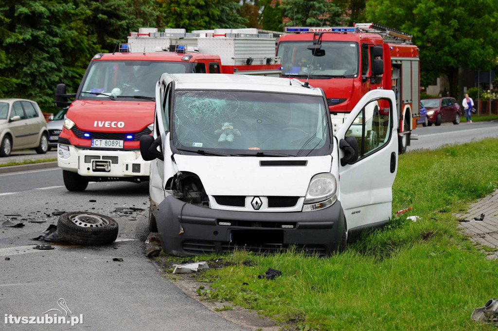 Wypadek trzech pojazdów na rogatkach Szubina