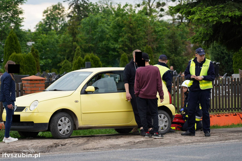 Wypadek trzech pojazdów na rogatkach Szubina