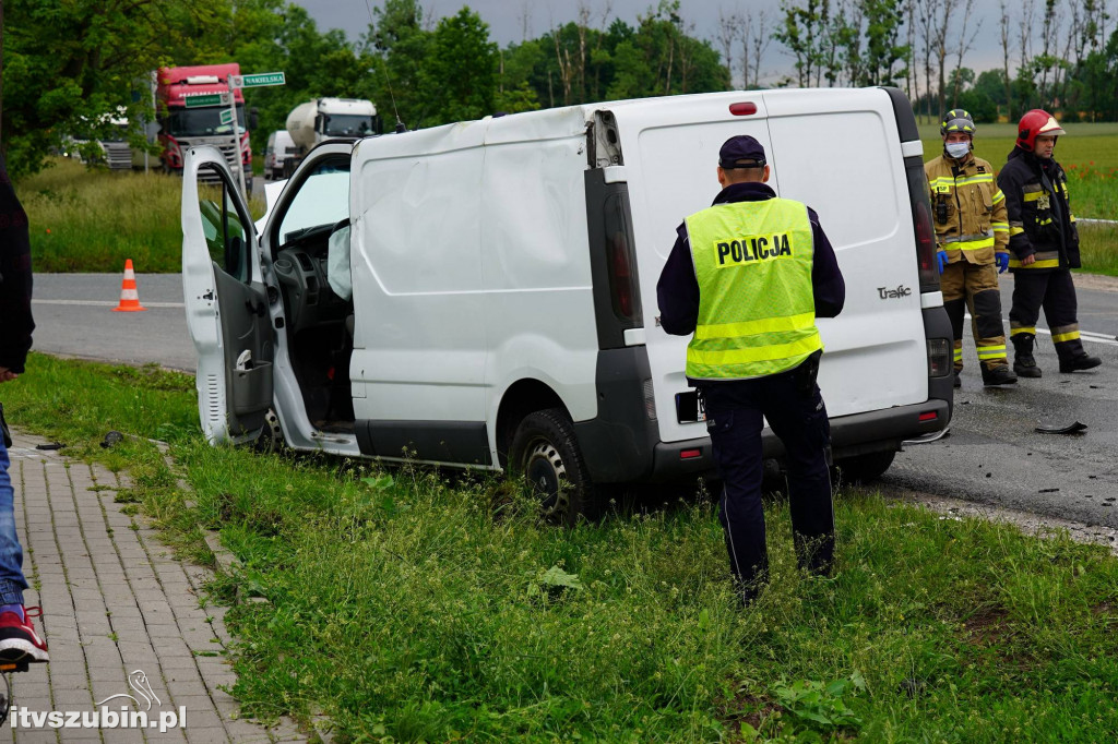 Wypadek trzech pojazdów na rogatkach Szubina