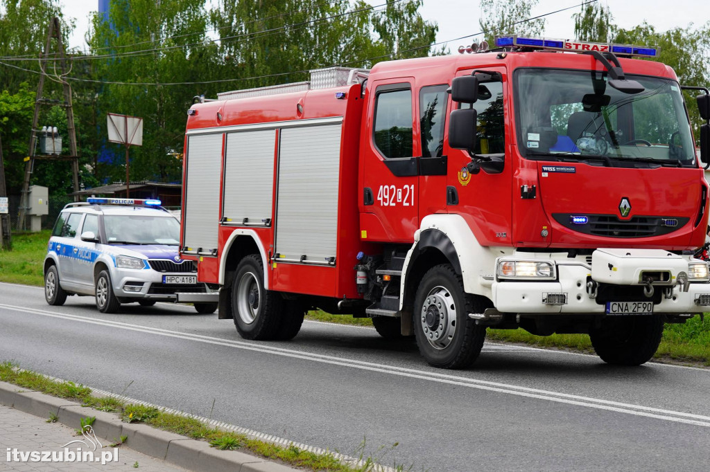 Wypadek trzech pojazdów na rogatkach Szubina