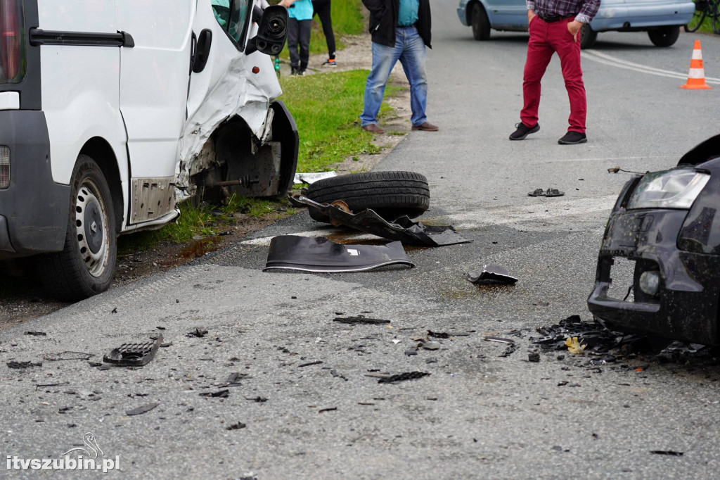 Wypadek trzech pojazdów na rogatkach Szubina