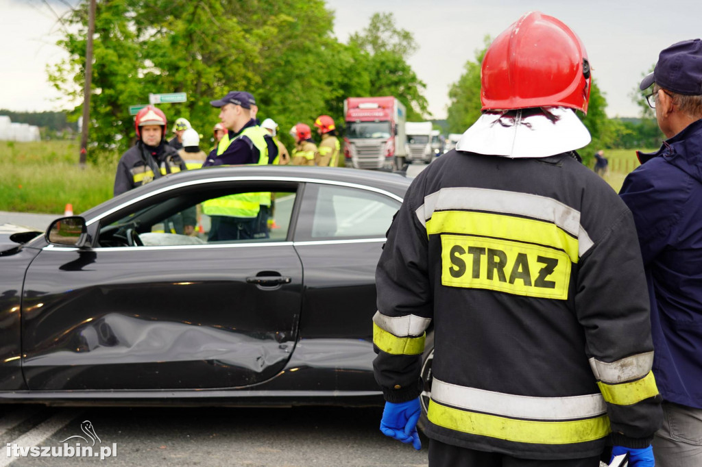 Wypadek trzech pojazdów na rogatkach Szubina