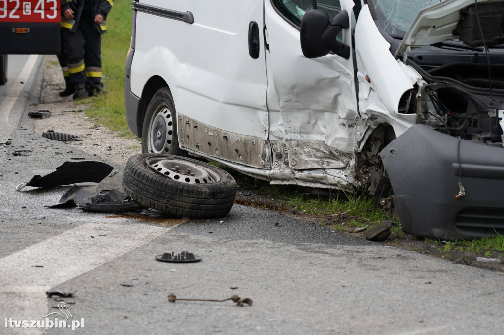 Wypadek trzech pojazdów na rogatkach Szubina