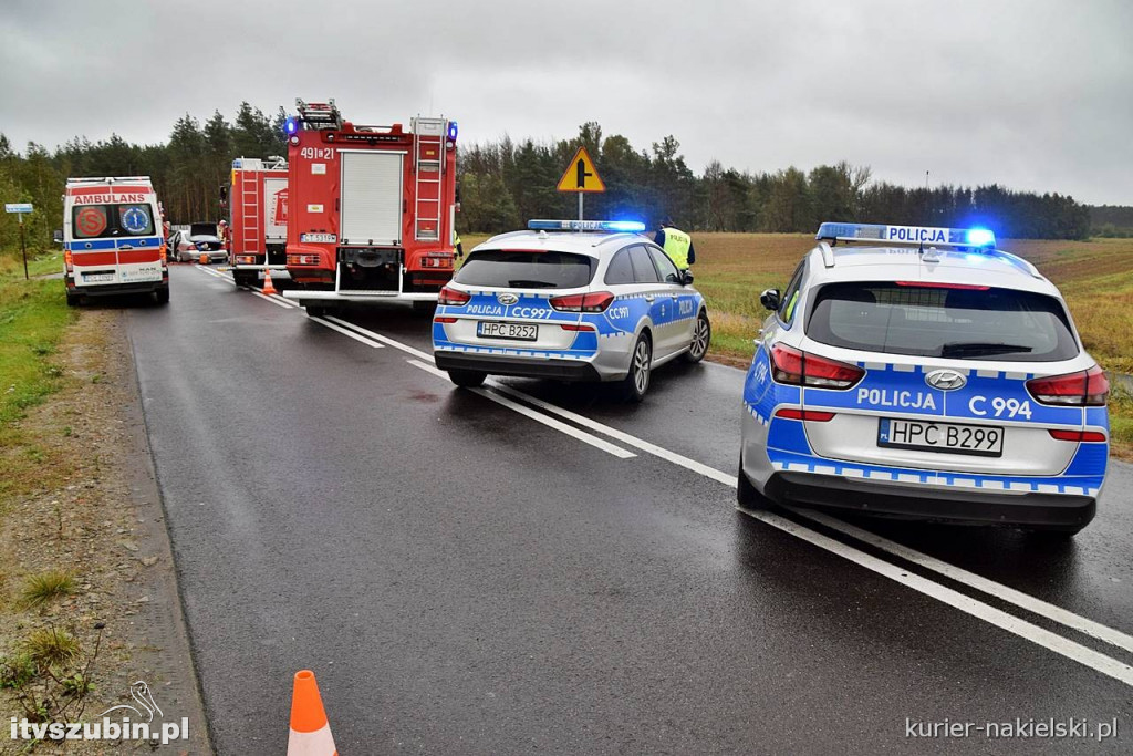 Zderzenie dwóch samochodów w Gorzeniu. Trzy osoby w szpitalu