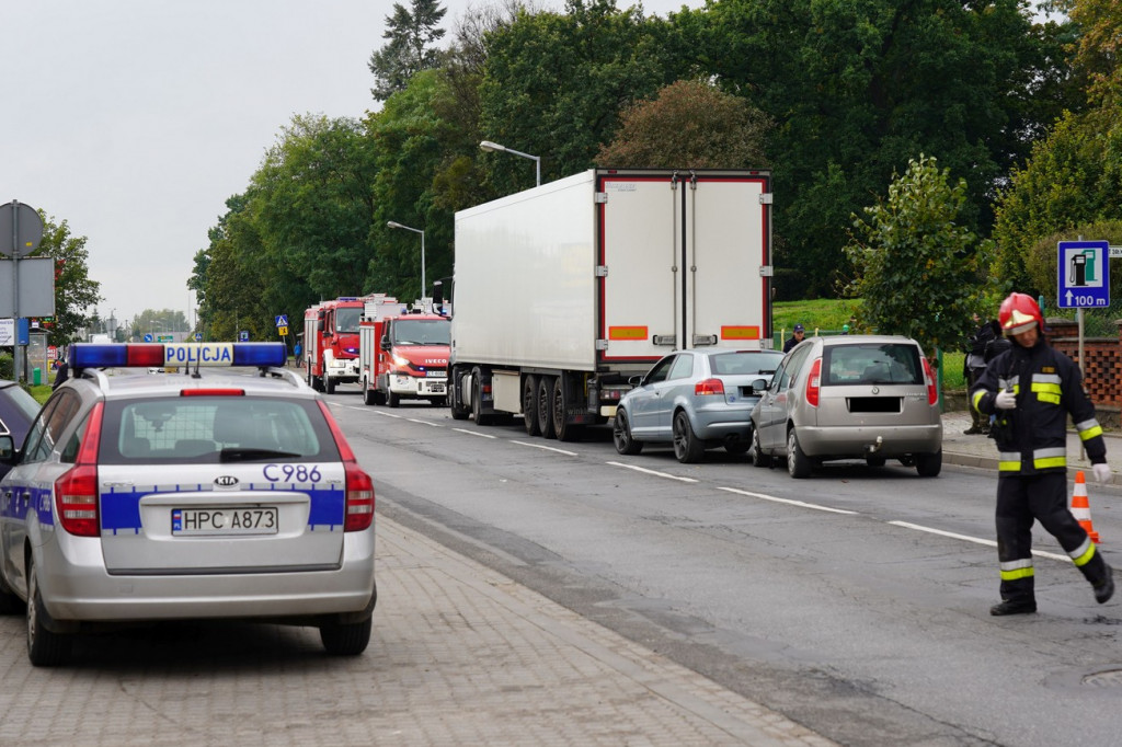 Dwie kolizje jedno zdarzenie drogowe w Szubinie