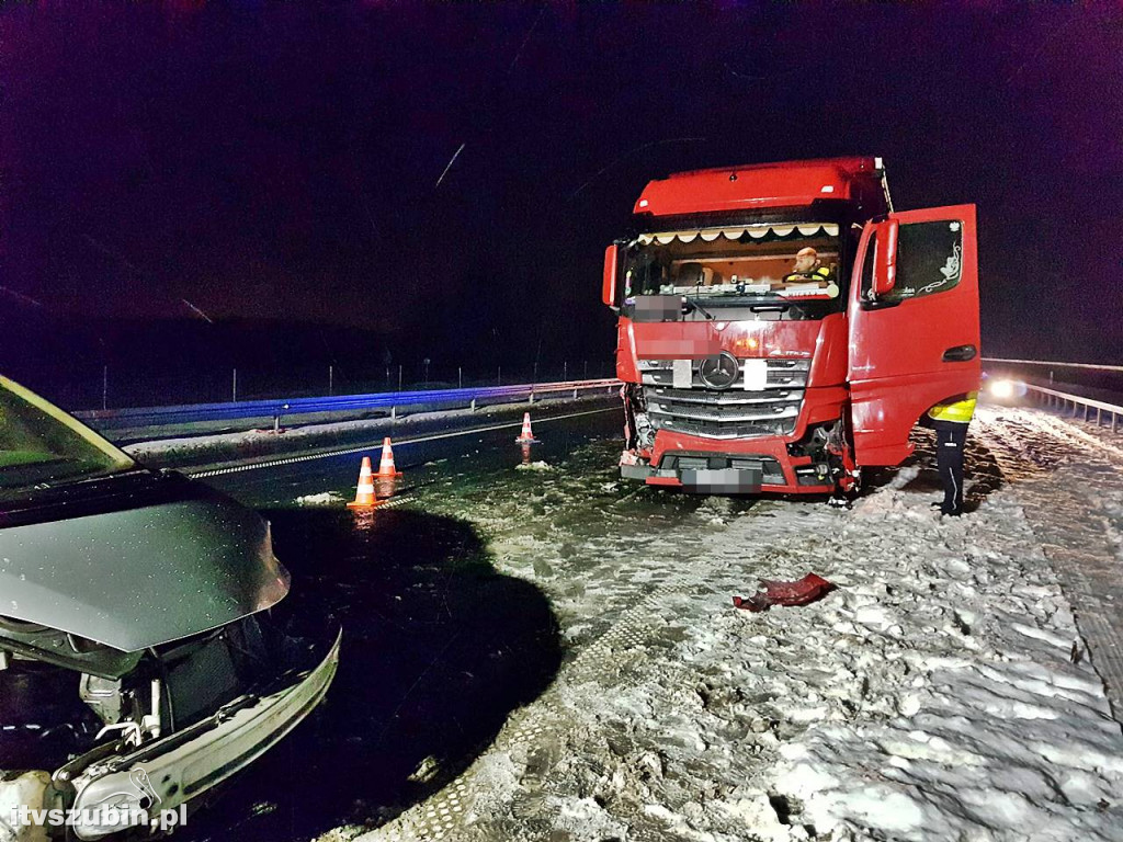 Wypadek na drodze S5 na wysokości Kowalewa