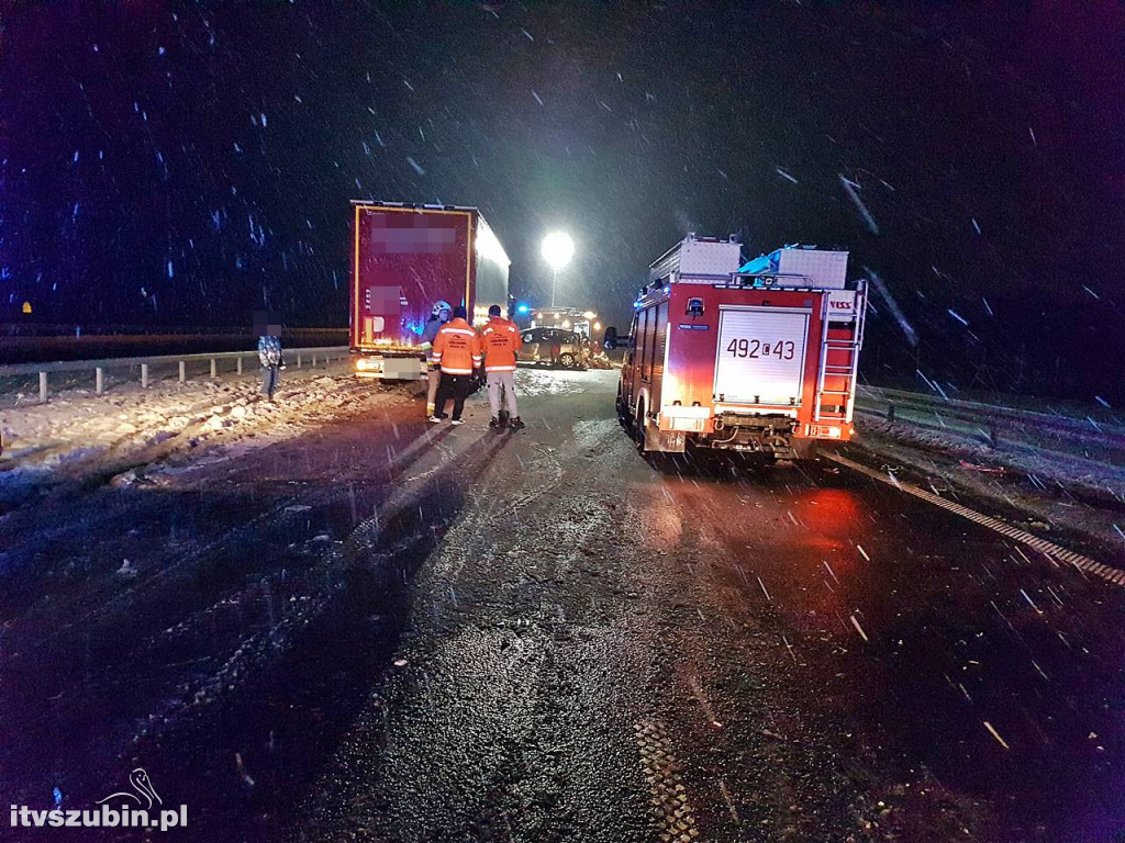 Wypadek na drodze S5 na wysokości Kowalewa