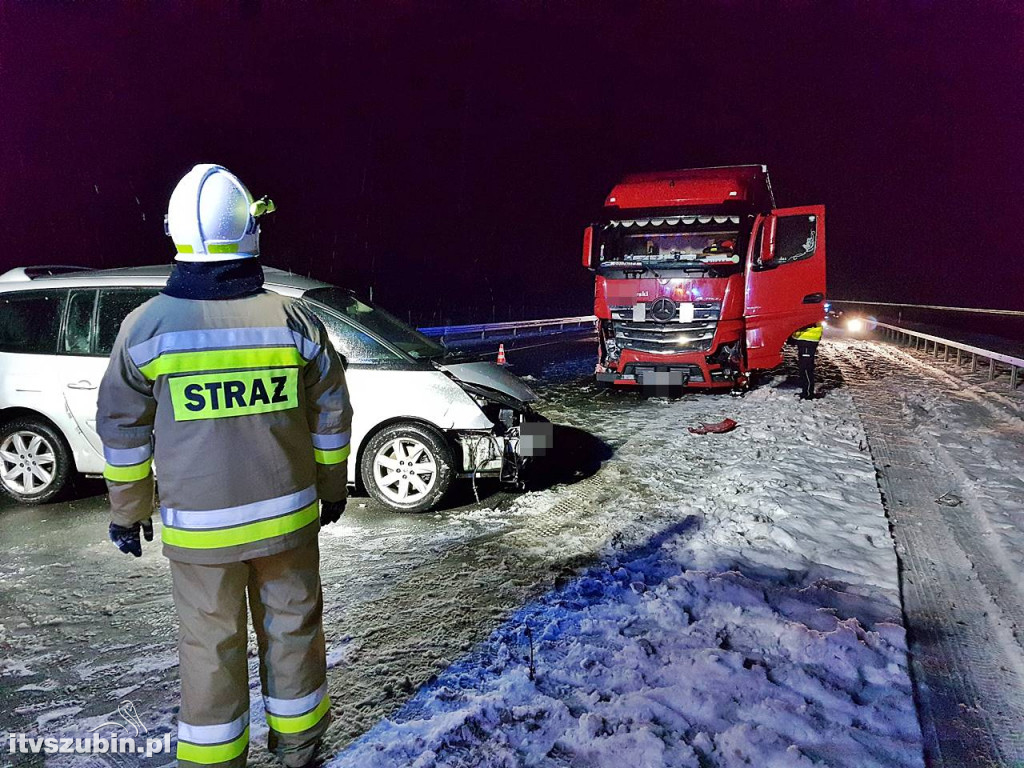 Wypadek na drodze S5 na wysokości Kowalewa