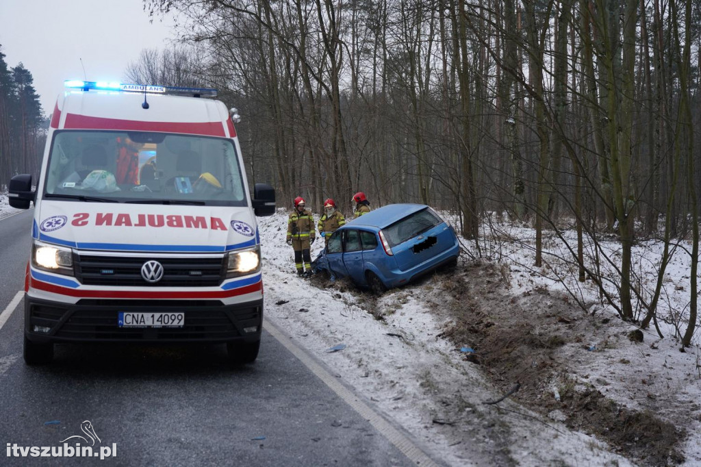 Poranne zdarzenie drogowe na DW 246 (Szubin - Nakło)