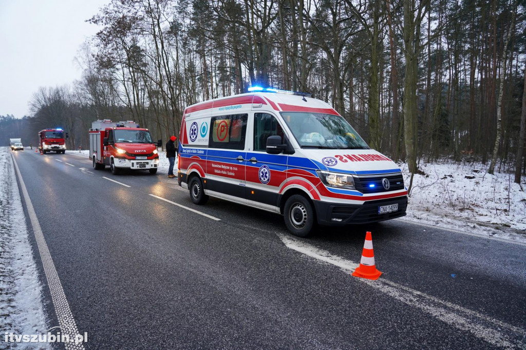 Poranne zdarzenie drogowe na DW 246 (Szubin - Nakło)