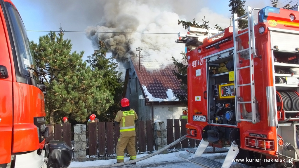 Pożar poddasza budynku jednorodzinnego w Występie